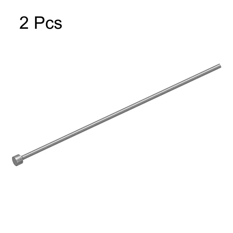 2Pcs Straight Ejector Pins, 2.5mm (3/32") Dia. 65Mn Steel Round Tip Punch 150mm (6") Long for Mechanical Maintenance