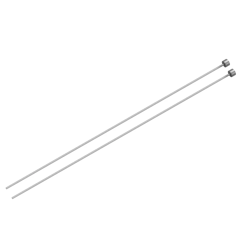 2Pcs Straight Ejector Pins, 2mm (5/64") Dia. 65Mn Steel Round Tip Punch 200mm (8") Long for Mechanical Maintenance