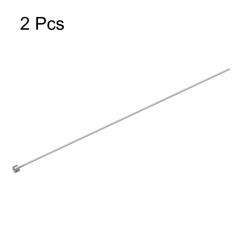 2Pcs Straight Ejector Pins, 2mm (5/64") Dia. 65Mn Steel Round Tip Punch 200mm (8") Long for Mechanical Maintenance