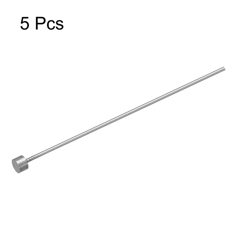 5Pcs Straight Ejector Pins, 2mm (5/64") Dia. 65Mn Steel Round Tip Punch 100mm (4") Long for Mechanical Maintenance