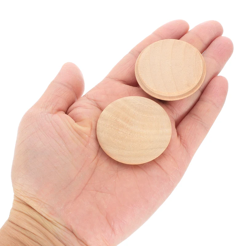 50Pcs Wood Button Plugs, 40mm / 1.57" Hardwood Screw Hole Plug for Furniture
