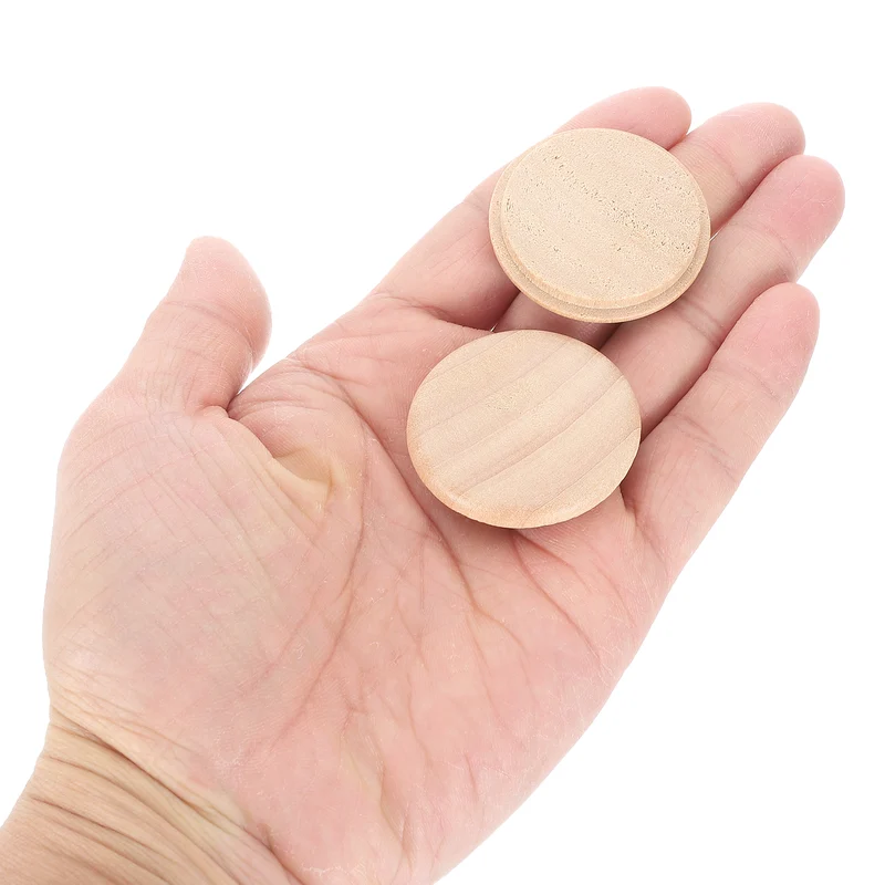 80Pcs Wood Button Plugs, 35mm / 1.38" Hardwood Screw Hole Plug for Furniture