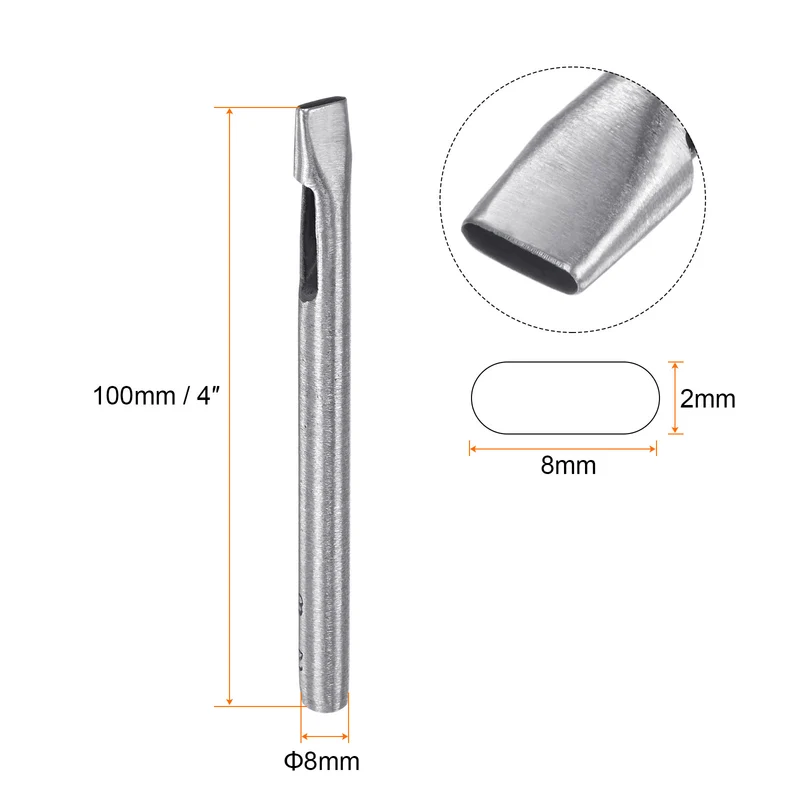 Oval Hole Punch 2x8mm Leather Hollow Cutter Oblong Punch Die for Strap Belt