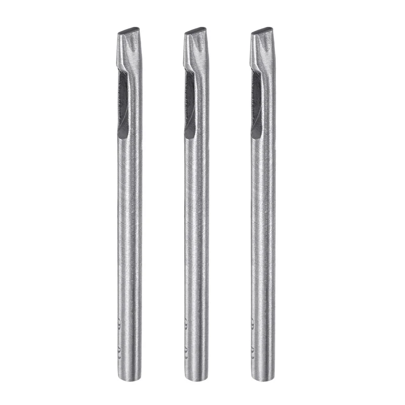 3pcs Oval Hole Punch 2x6mm Leather Hollow Cutter Oblong Punch Die for Strap Belt
