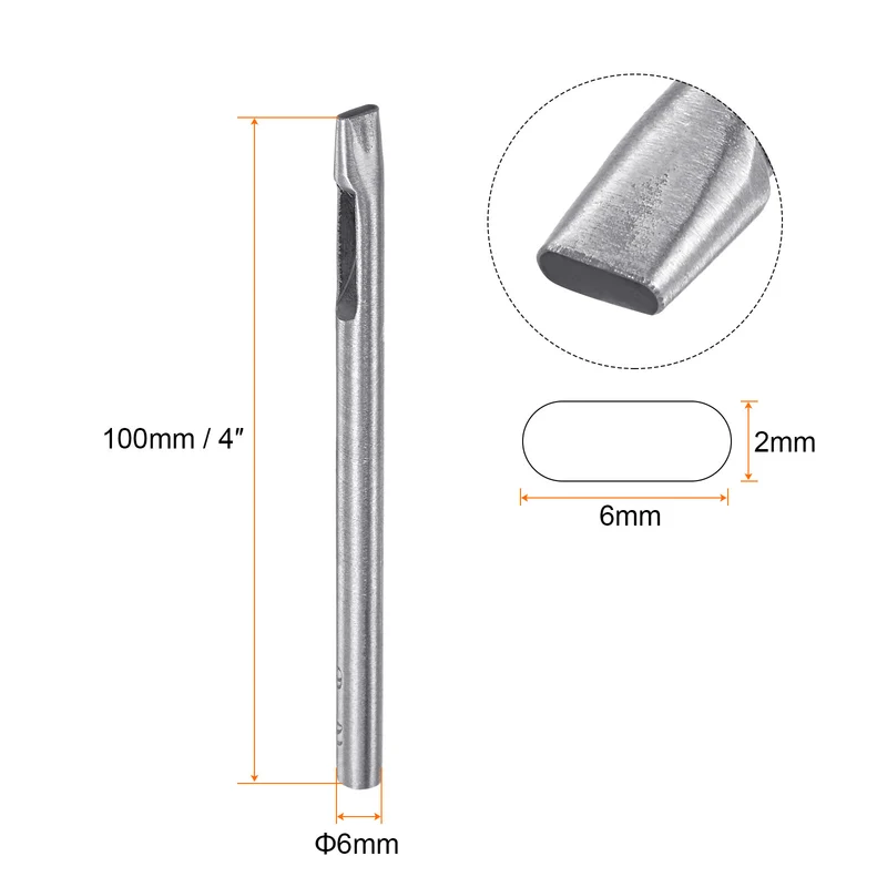 3pcs Oval Hole Punch 2x6mm Leather Hollow Cutter Oblong Punch Die for Strap Belt