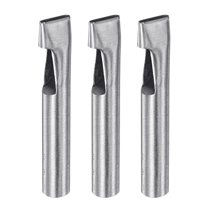3pcs Oval Hole Punch 3x18mm Leather Hollow Cutter Oblong Punch for Strap Belt