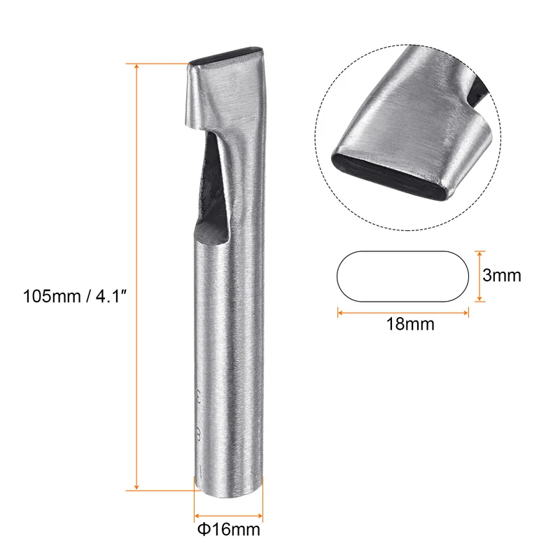 3pcs Oval Hole Punch 3x18mm Leather Hollow Cutter Oblong Punch for Strap Belt