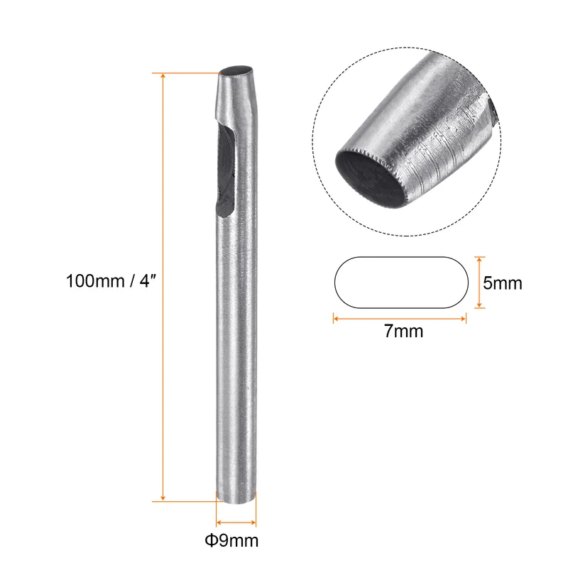 Oval Hole Punch 5x7mm Leather Hollow Cutter Punch Die for Belt
