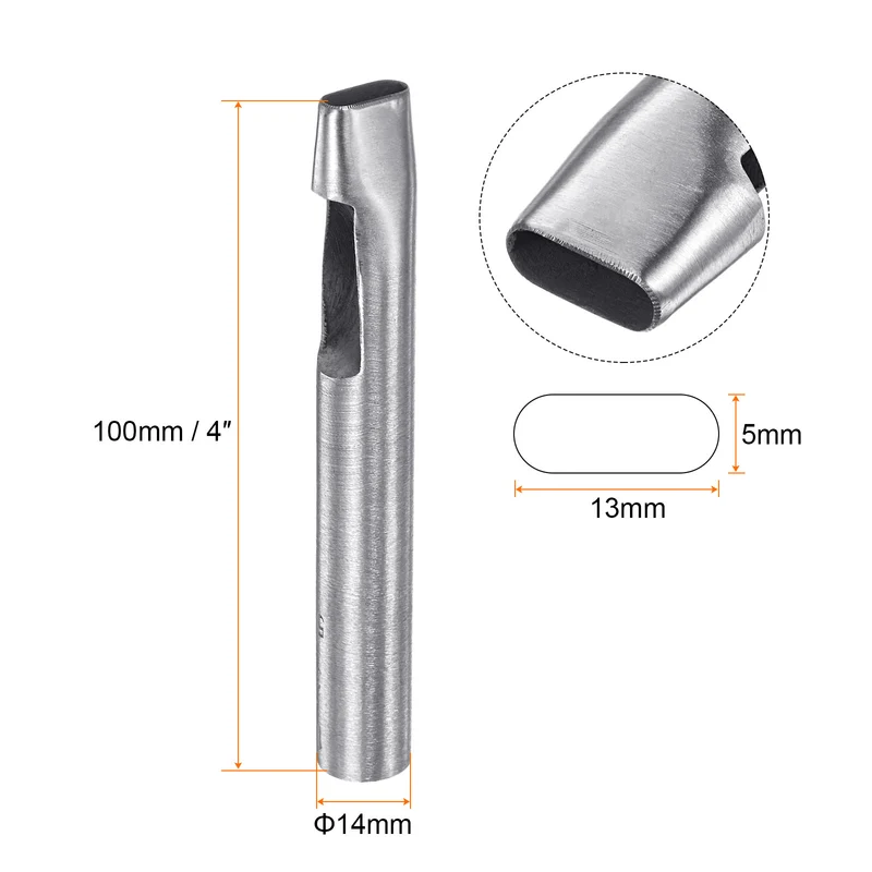 Oval Hole Punch 5x13mm Leather Hollow Cutter Oblong Punch Die for Strap Belt