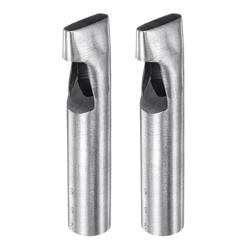 2pcs Oval Hole Punch 6x25mm Leather Hollow Cutter Oblong Punch for Strap Belt