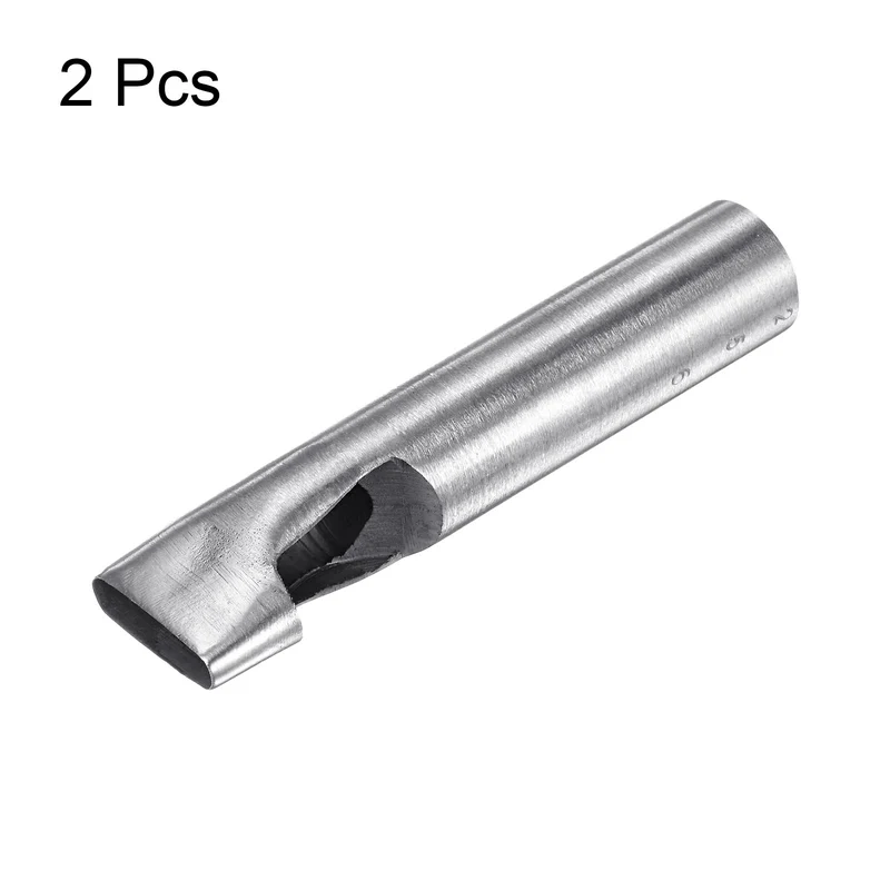 2pcs Oval Hole Punch 6x25mm Leather Hollow Cutter Oblong Punch for Strap Belt