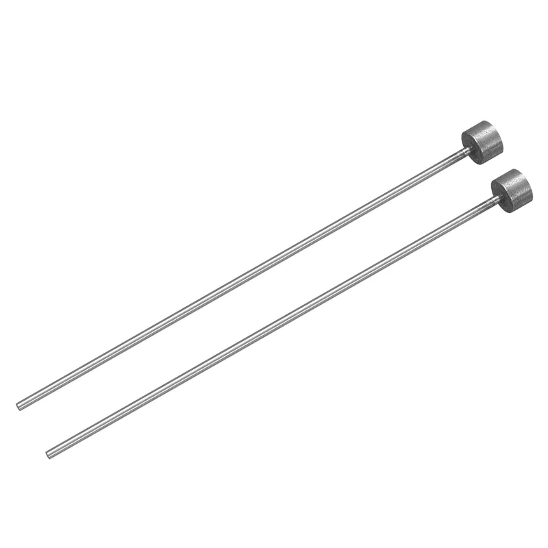 2Pcs Straight Ejector Pins 1.5mm Dia. 65Mn Steel Round Tip Punch 100mm