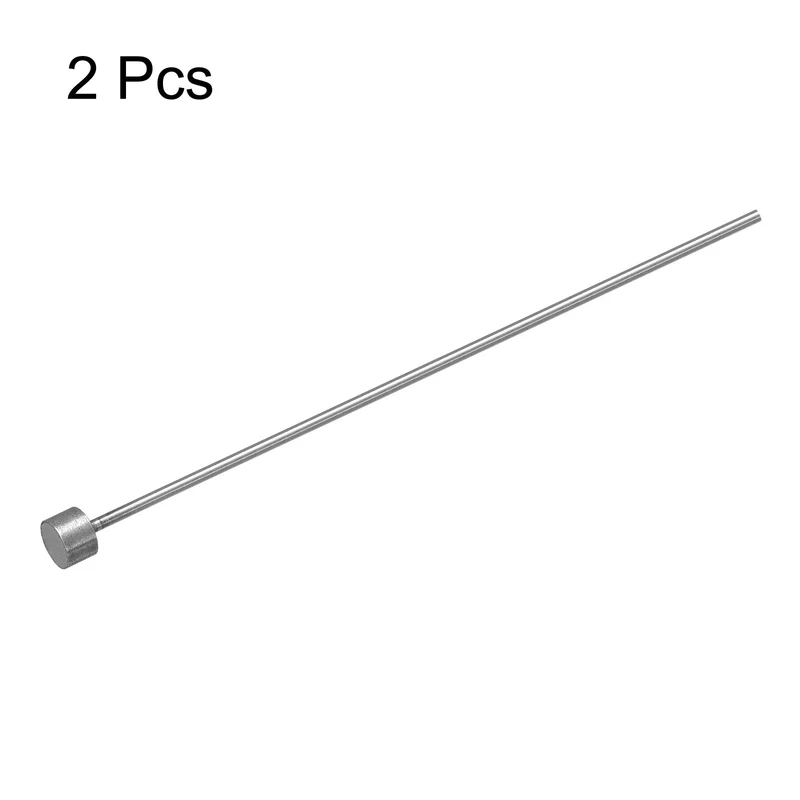 2Pcs Straight Ejector Pins 1.5mm Dia. 65Mn Steel Round Tip Punch 100mm