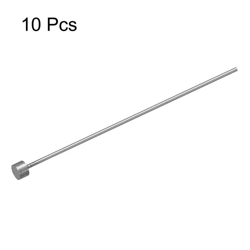 10Pcs Straight Ejector Pins 1mm Dia 65Mn Steel Round Tip Punch 100mm