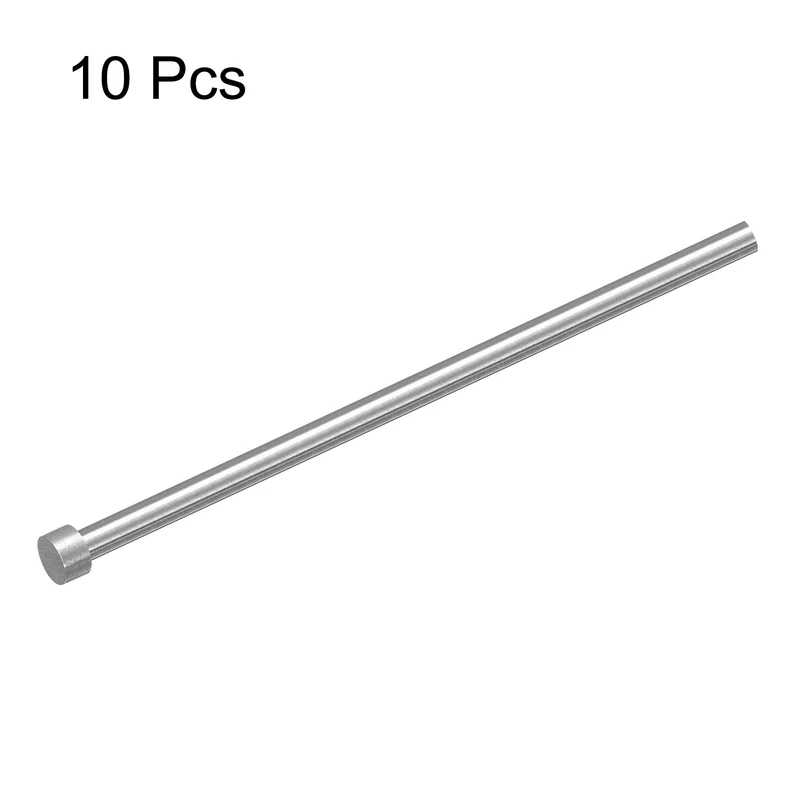 10Pcs Straight Ejector Pins, 6.5mm (0.26") Dia. SKD61 Round Tip Punch 150mm (6") Long for Mechanical Maintenance