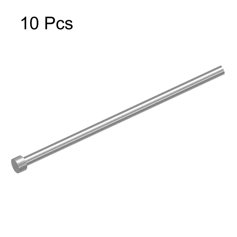 10Pcs Straight Ejector Pins, 6mm (0.24") Dia. SKD61 Round Tip Punch 150mm (6") Long for Mechanical Maintenance