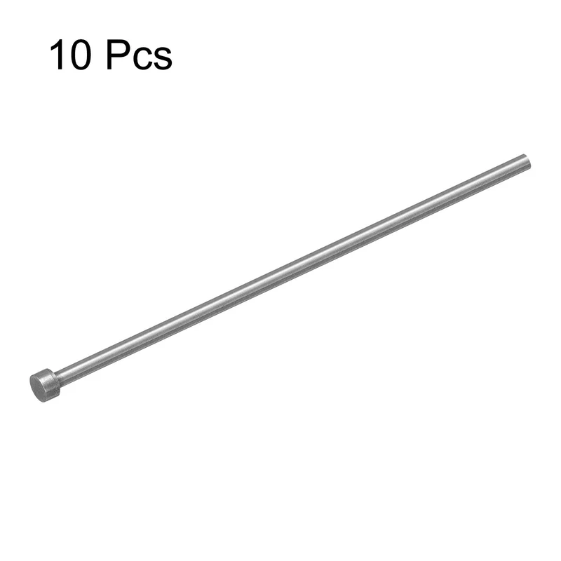 10Pcs Straight Ejector Pins, 4.5mm (0.18") Dia. SKD61 Round Tip Punch 150mm (6") Long for Mechanical Maintenance