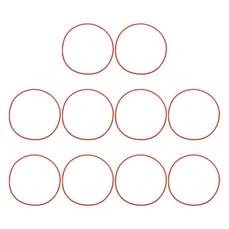 20Pcs Silicone O-Ring 130mm OD 124mm ID 3mm Width VMQ Sealing Gasket, Red