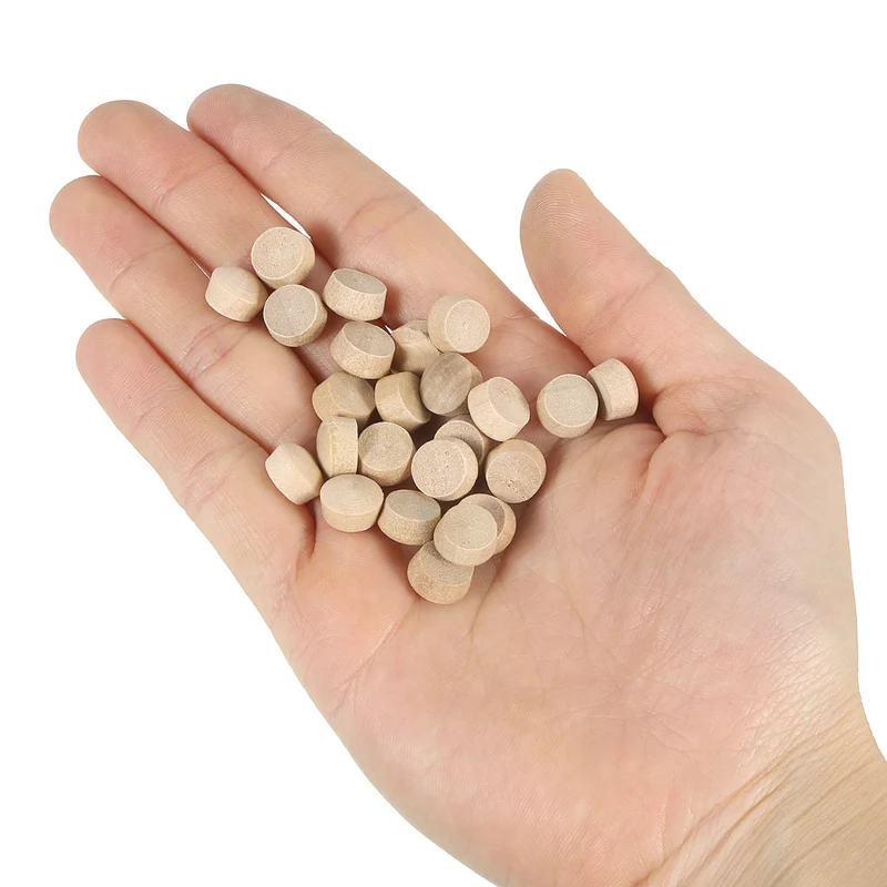 Pocket Hole Plugs, 200Pcs 3/8 Inch Round Head Wood Plugs Wooden Button Plugs Wood Screw Covers Furniture Screw Hole Plugs Wood Plugs for Screw Holes
