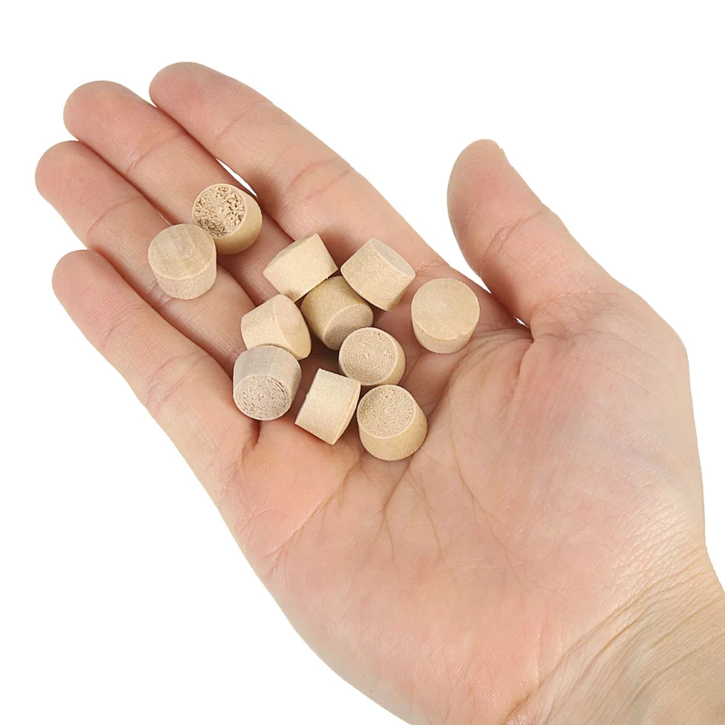 Pocket Hole Plugs, 200Pcs 1/2 Inch Round Head Wood Plugs Wooden Button Plugs Wood Screw Covers Furniture Screw Hole Plugs Wood Plugs for Screw Holes