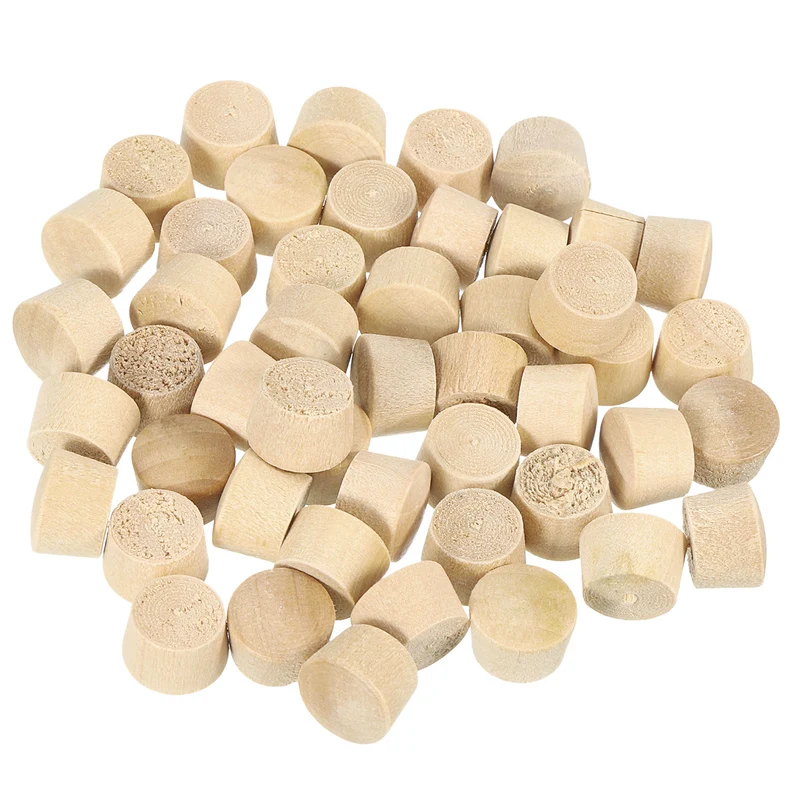 Pocket Hole Plugs, 100Pcs 1/2 Inch Round Head Wood Plugs Wooden Button Plugs Wood Screw Covers Furniture Screw Hole Plugs Wood Plugs for Screw Holes