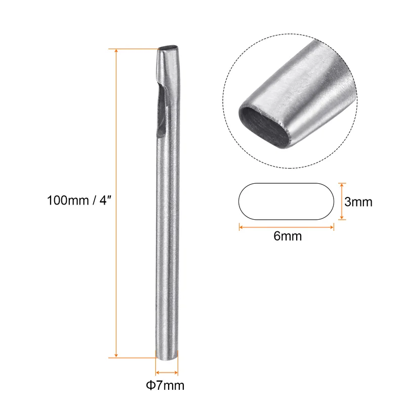 Oval Hole Punch 3x6mm Leather Hollow Cutter Oblong Punch Die for Strap Belt