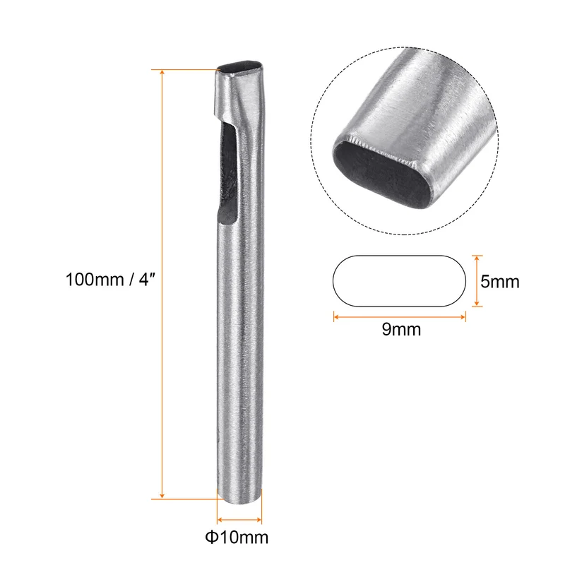 Oval Hole Punch 5x9mm Leather Hollow Cutter Oblong Punch Die for Strap Belt