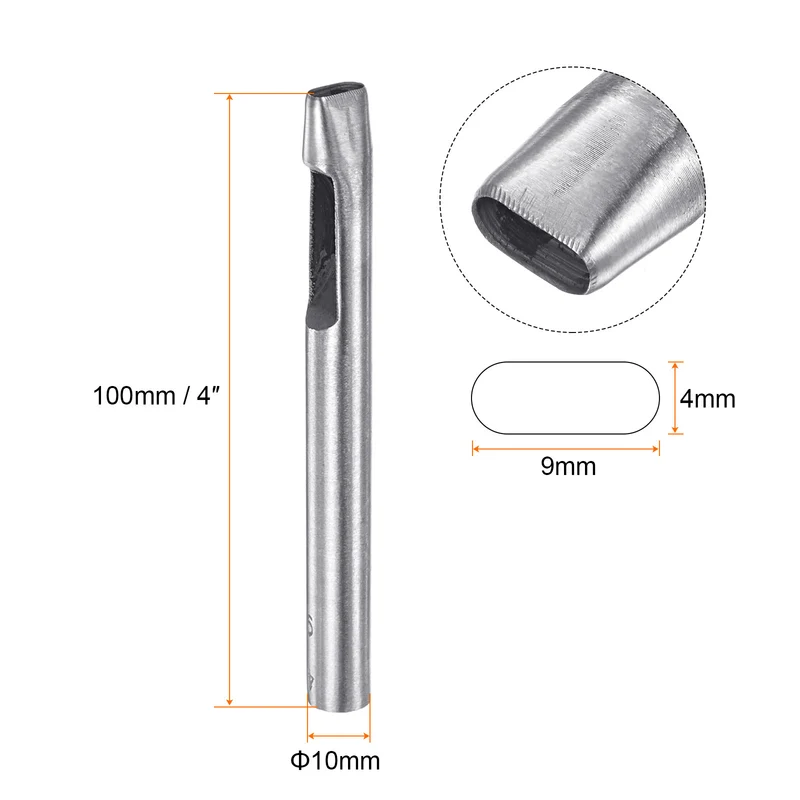 Oval Hole Punch 4x9mm Leather Hollow Cutter Oblong Punch Die for Strap Belt