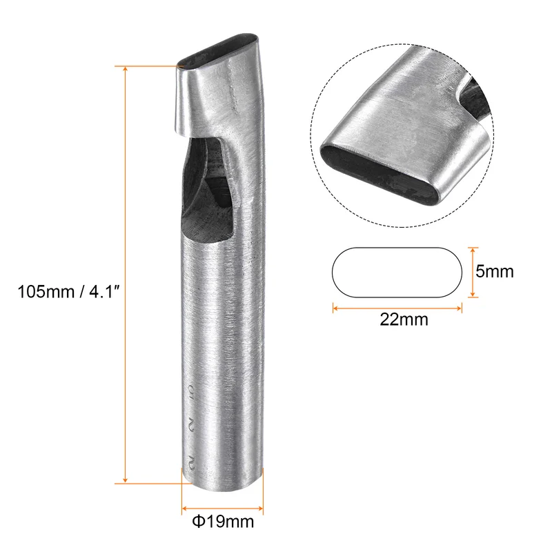 Oval Hole Punch 5mmx22mm Leather Hollow Cutter Oblong Punch Die for Strap Belt