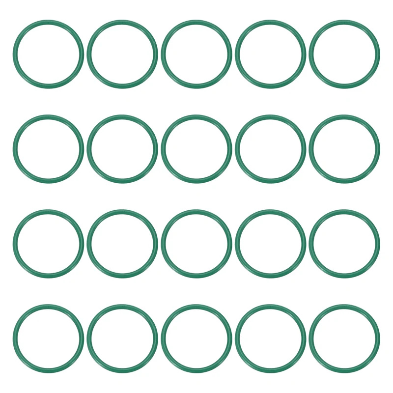 20Pcs Fluorine Rubber O-Ring 20mm OD 17mm ID 1.5mm Width,FKM Seal Gasket,Green