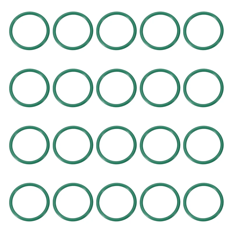 20Pcs Fluorine Rubber O-Ring 18mm OD 15mm ID 1.5mm Width,FKM Seal Gasket,Green