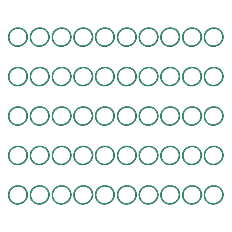 50Pcs Fluorine Rubber O-Ring 17mm OD 14mm ID 1.5mm Width,FKM Seal Gasket,Green