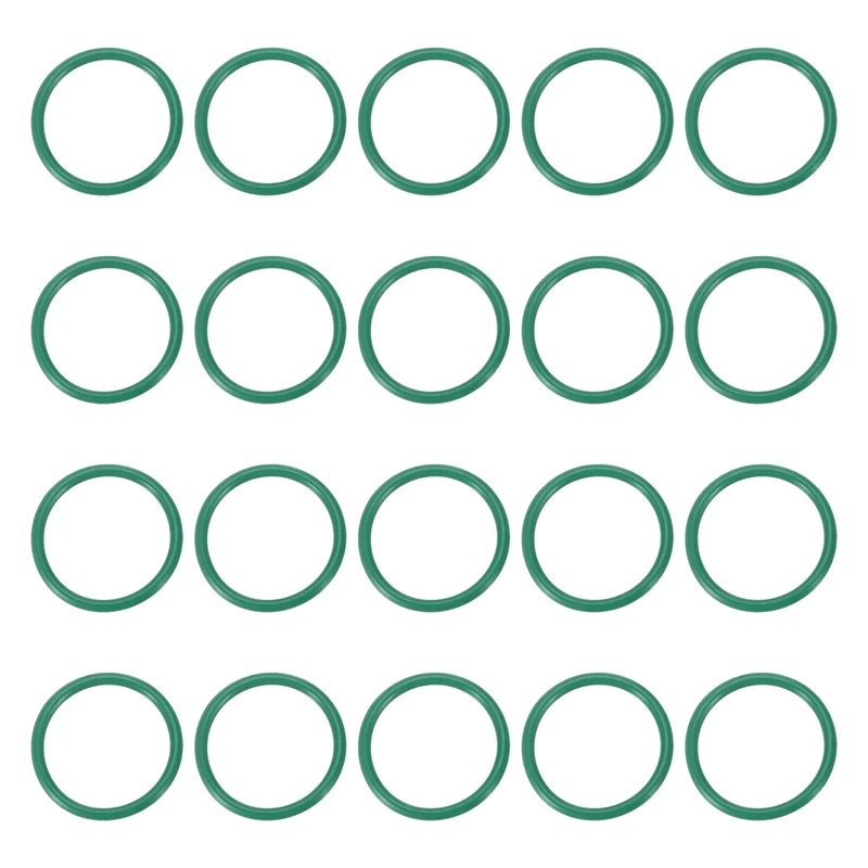 20Pcs Fluorine Rubber O-Ring 17mm OD 14mm ID 1.5mm Width,FKM Seal Gasket,Green
