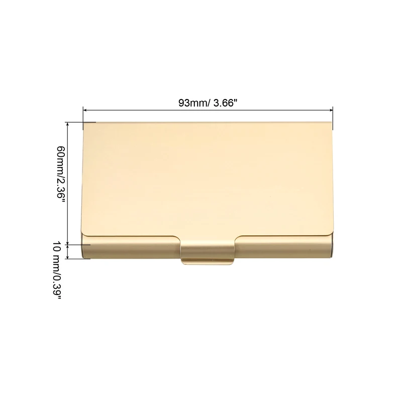 Business Card Holder, Aluminum Metal Card Case Professional Pocket Card Holder for Name Card Credit Card, Gold