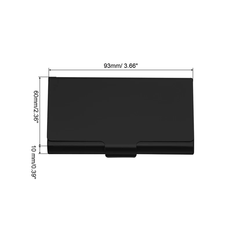 Business Card Holder, Aluminum Metal Card Case Professional Pocket Card Holder for Name Card Credit Card, Black