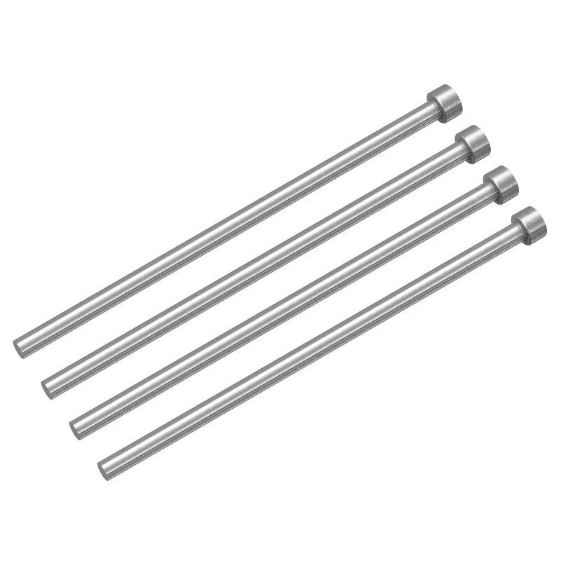 Straight Ejector Pins, 6mm Dia 65Mn Steel Round Tip Punch 150 Long 4Pcs