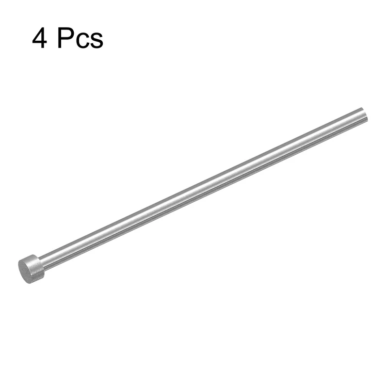 Straight Ejector Pins, 6mm Dia 65Mn Steel Round Tip Punch 150 Long 4Pcs