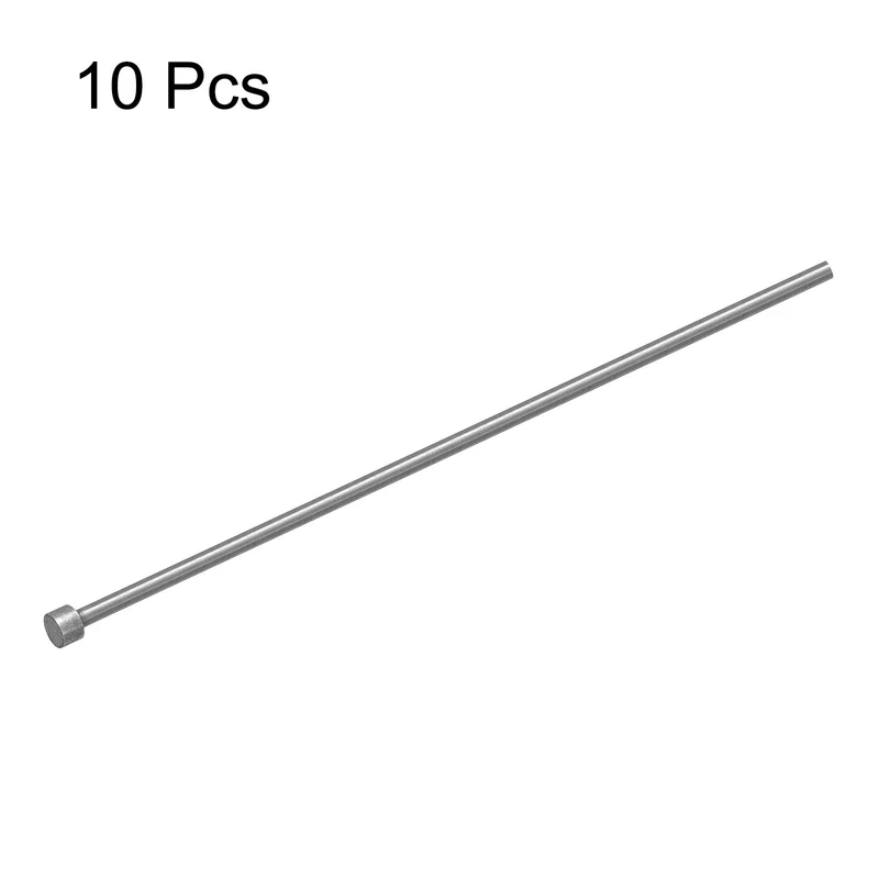 10Pcs Straight Ejector Pins, 3.5mm (0.14") Dia. SKD61 Round Tip Punch 150mm (6") Long for Mechanical Maintenance