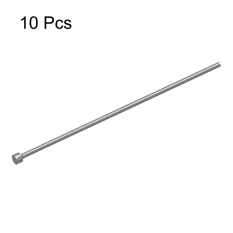 10Pcs Straight Ejector Pins, 3mm (0.12") Dia. SKD61 Round Tip Punch 150mm (6") Long for Mechanical Maintenance