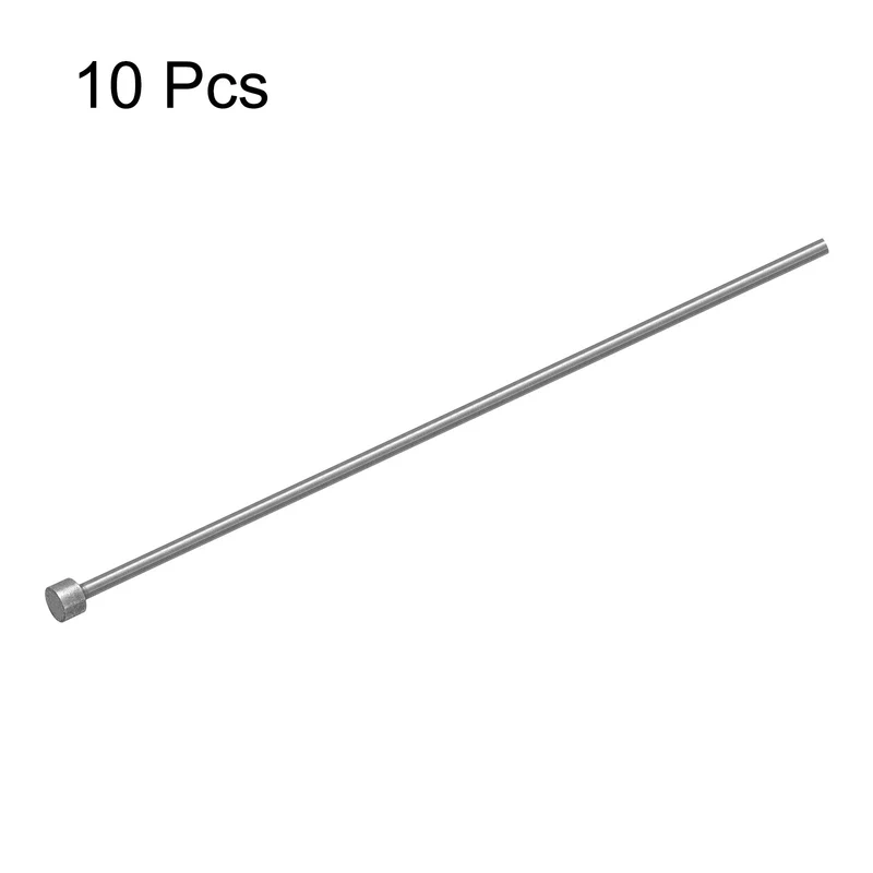 10Pcs Straight Ejector Pins, 2.5mm (0.1") Dia. SKD61 Round Tip Punch 150mm (6") Long for Mechanical Maintenance