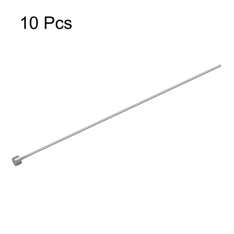 10Pcs Straight Ejector Pins, 2mm (0.08") Dia. SKD61 Round Tip Punch 150mm (6") Long for Mechanical Maintenance