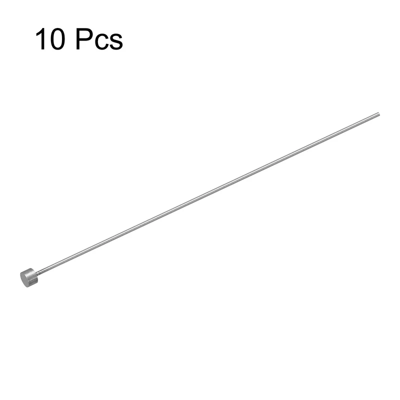 10Pcs Straight Ejector Pins, 1.5mm (0.06") Dia. SKD61 Round Tip Punch 150mm (6") Long for Mechanical Maintenance