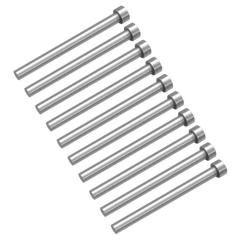 10Pcs Straight Ejector Pins, 7mm (0.28") Dia. SKD61 Round Tip Punch 100mm (4") Long for Mechanical Maintenance