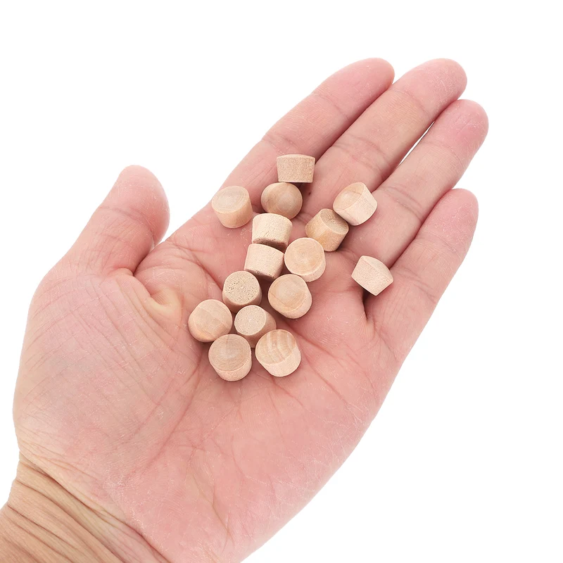150Pcs Wood Button Plugs, 9.5mm/0.37" Hardwood Screw Hole Plug for Woodworking