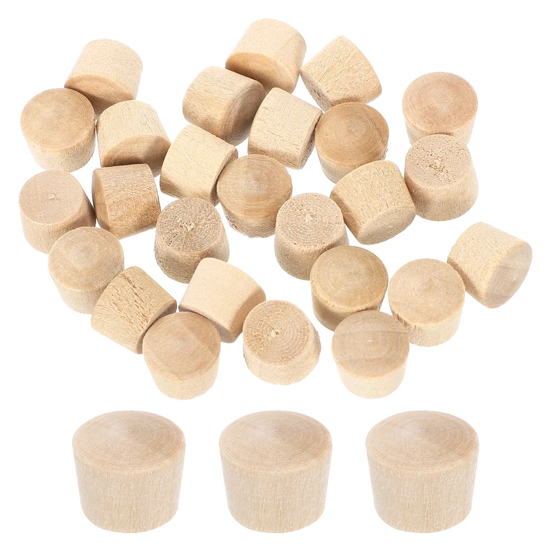 150Pcs Wood Button Plugs, 8.5mm/0.33" Hardwood Screw Hole Plug for Woodworking