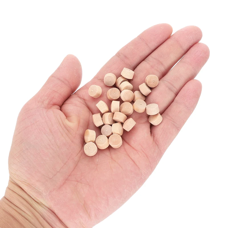 150Pcs Wood Button Plugs, 8mm/0.31" Hardwood Screw Hole Plug for Woodworking