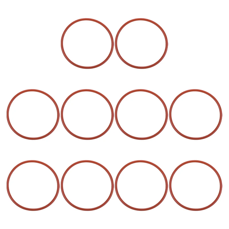30Pcs Silicone O-Ring 63mm OD 57mm ID 3mm Width VMQ Sealing Gasket, Red