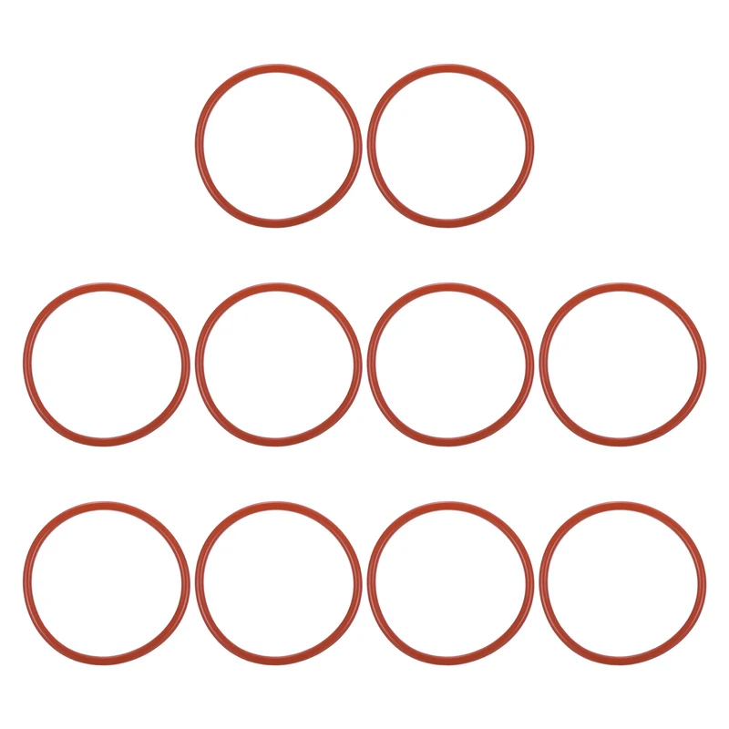 30Pcs Silicone O-Ring 58mm OD 52mm ID 3mm Width VMQ Sealing Gasket, Red
