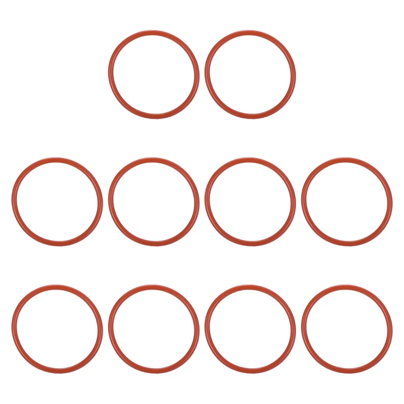 30Pcs Silicone O-Ring 53mm OD 47mm ID 3mm Width VMQ Sealing Gasket, Red
