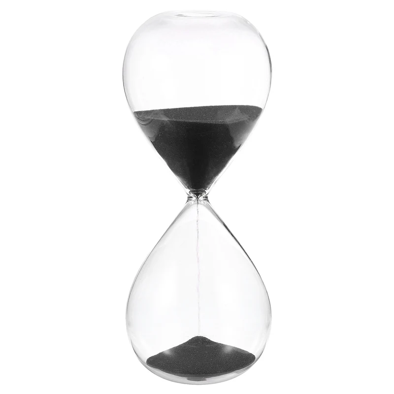 45 Minutes Sand Timer, Watch High Glass Sandglass Timer, Black
